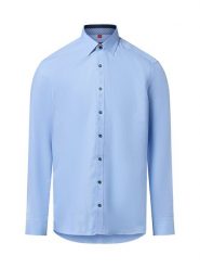 Finshley & Harding Męska koszula biznesowa Mężczyźni Slim Fit Bawełna niebieski wzorzysty, 41. Niebieskie koszule męskie Finshley & Harding, m, bez wzorów, z bawełny, bez kołnierzyka, bez ramiączek. Za 199.95 zł.