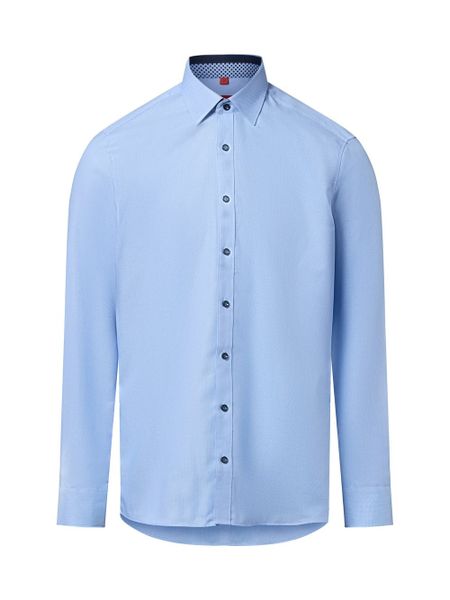 Finshley & Harding Męska koszula biznesowa Mężczyźni Slim Fit Bawełna niebieski wzorzysty, 41. Niebieskie koszule męskie Finshley & Harding, m, bez wzorów, z bawełny, bez kołnierzyka, bez ramiączek. Za 199.95 zł.