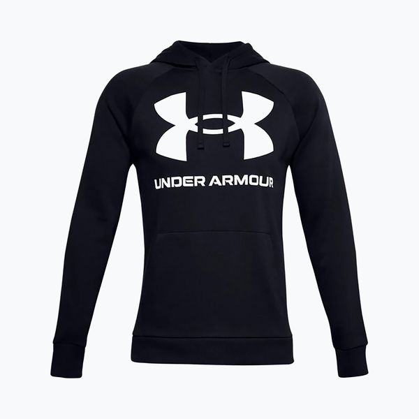 Bluza fitness męska Under Armour Rival Fleece Big Logo HD. Czarne bluzy nierozpinane męskie Under Armour, m, bez wzorów, z kapturem. Za 139.99 zł.