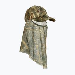 Czapka z daszkiem z moskitierą Pinewood Furudal Camou Net Cap. Brązowe czapki męskie Pinewood, bez wzorów, sportowe. Za 109.99 zł.