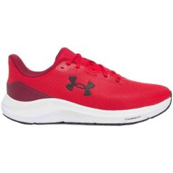Buty do biegania męskie Under Armour Charged Pursuit 4cardinal. Czerwone buty do biegania męskie Under Armour, bez wzorów, bez zapięcia, do biegania. Za 229.99 zł.