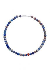 KUZZOI Męskie koraliki kamienie z agatem w srebrze próby 925 Sterling Silver Biżuteria męska 1 ct. Szara biżuteria dla mężczyzn KUZZOI, z materiału, z agatem, srebrne. Za 445.39 zł.