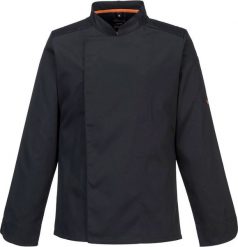 Portwest C838 - Bluza kucharska MeshAir Pro L/S - czarny XL. Czarne bluzy nierozpinane męskie Portwest, l, bez wzorów, bez ramiączek, bez kaptura. Za 103.89 zł.