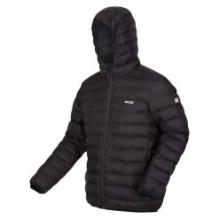 Męska Ocieplana Kurtka Z Kapturem Marizion. Czarne kurtki męskie Regatta, l, bez wzorów, z puchu, sportowe, bez ramiączek, z kapturem. Za 239.99 zł.