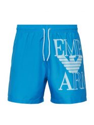 Emporio Armani Szorty kąpielowe EM000583 AF20434 UB025 Niebieski Regular Fit. Niebieskie kąpielówki męskie Emporio Armani, bez wzorów, z syntetyku. Za 489.99 zł.