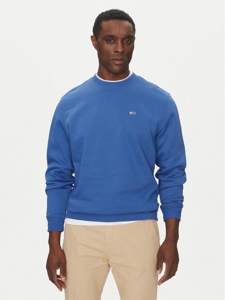Tommy Jeans Bluza DM0DM20741 Niebieski Regular Fit. Niebieskie bluzy nierozpinane męskie Tommy Jeans, m, bez wzorów, z bawełny, bez ramiączek, bez kaptura. Za 219.99 zł.