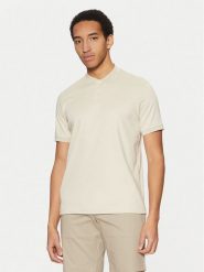 Calvin Klein Polo K10K111201 Beżowy Regular Fit. Brązowe koszulki polo męskie Calvin Klein, m, bez wzorów, z bawełny, bez kołnierzyka, bez ramiączek. Za 199.99 zł.