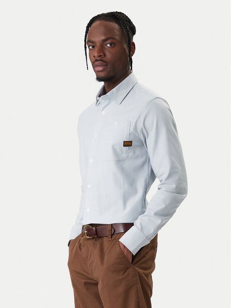G-Star Raw Koszula Bristum 2.0 D23553 E071 Błękitny Slim Fit. Niebieskie koszule męskie G-Star Raw, m, bez wzorów, z bawełny, bez kołnierzyka, bez ramiączek. Za 249.99 zł.