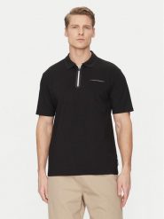 Jack & Jones Polo Fusion 12273127 Czarny Regular Fit. Czarne koszulki polo męskie Jack & Jones, m, bez wzorów, z syntetyku, bez kołnierzyka, bez ramiączek. Za 99.99 zł.
