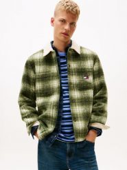 Tommy Jeans Męska kurtka przejściowa Mężczyźni zielony w kratkę, XXL. Zielone kurtki męskie Tommy Jeans, m, bez wzorów, z jeansu, bez ramiączek, bez kaptura. Za 649.95 zł.