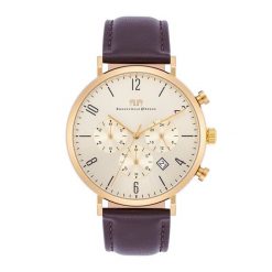 Rhodenwald & Söhne Chronograf Arakon żółte złoto Skóra naturalna Brazowy Zegarki męskie 1 ct Męskie. Brązowe, analogowe zegarki męskie Rhodenwald & Söhne, z koronki, z mosiądzu. Za 669.99 zł.