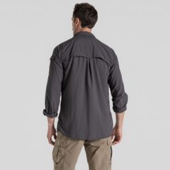 Koszula przeciw komarom męska Craghoppers NosiLife Adventure LS Shirt III. Szare koszule męskie Craghoppers, m, bez wzorów, bez kołnierzyka, bez ramiączek. Za 403.99 zł.