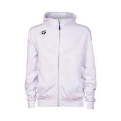 Bluza Arena Team Hooded Jacket Panel z kapturem. Białe bluzy nierozpinane męskie ARENA, bez wzorów, sportowe, bez ramiączek, z kapturem. Za 319.00 zł.