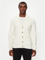 Lindbergh Kardigan 30-804059B Biały Relaxed Fit. Białe kardigany męskie Lindbergh, m, bez wzorów, z wiskozy, bez ramiączek. Za 129.99 zł.