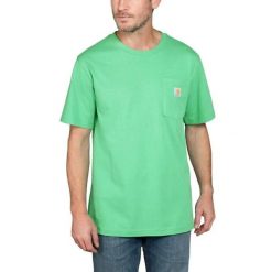Koszulka sportowa męska T-shirt Carhartt Heavyweight Pocket K87. Zielone t-shirty sportowe męskie Carhartt, m, bez wzorów, sportowe, bez ramiączek. Za 106.00 zł.