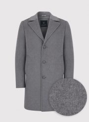 PAKO LORENTE – Męski szary płaszcz z wełną. Szare płaszcze męskie Pako Lorente, na zimę, m, bez wzorów, z jeansu, eleganckie, bez kaptura. Za 349.99 zł.