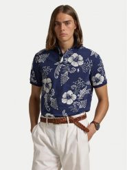 Polo Ralph Lauren Polo 710956684001 Granatowy Custom Slim Fit. Niebieskie koszulki polo męskie Polo Ralph Lauren, m, bez wzorów, z bawełny, bez kołnierzyka, bez ramiączek. Za 379.99 zł.