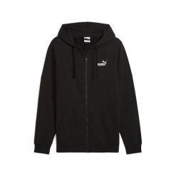Męska rozpinana bluza z kapturem Essentials z logo No. 1 PUMA. Czarne bluzy z kapturem męskie Puma, m, bez wzorów, z kapturem. Za 239.00 zł.