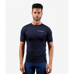 Koszulka piłkarska termoaktywna dla dorosłych Givova Corpus 2 granatowa. Niebieskie bielizna termoaktywna męska Givova, xl, bez wzorów, bez ramiączek, do piłki nożnej. Za 50.43 zł.