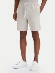 BOSS Szorty sportowe Mix&Match 50515314 Beżowy jasny Regular Fit. Brązowe szorty sportowe męskie Boss, bez wzorów, z bawełny, sportowe. Za 199.99 zł.