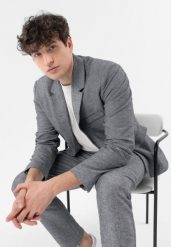 Marynarka jednorzędowa JB-AURO. Marynarki męskie Volcano, m, bez wzorów, z bawełny. Za 349.99 zł.