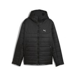 Męska kurtka wyściełana Essentials z kapturem PUMA Black. Czarne kurtki męskie Puma, m, bez wzorów, z puchu, eleganckie, bez ramiączek, z kapturem. Za 399.00 zł.