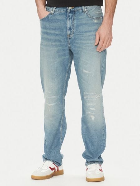 Tommy Hilfiger Jeansy MW0MW39221 Niebieski Regular Fit. Niebieskie jeansy męskie Tommy Hilfiger, bez wzorów, z bawełny. Za 379.99 zł.