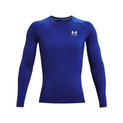 Koszulka męska Under Armour HG Armour Comp LS. Niebieskie bielizna termoaktywna męska Under Armour, m, bez wzorów, bez ramiączek, do biegania. Za 109.99 zł.
