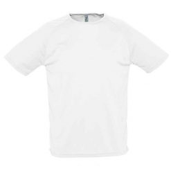 Męska Sportowa Koszulka Raglanowa. Białe t-shirty sportowe męskie SOL'S, m, bez wzorów, sportowe, bez ramiączek. Za 39.99 zł.