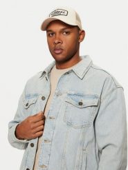 Guess Jeans Czapka z daszkiem M5RZ17 WF8V1 Écru. Czapki męskie Guess Jeans, z aplikacjami, z bawełny. Za 119.99 zł.