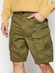 G-Star Raw Szorty materiałowe Rovic D08566-5126-724 Zielony Relaxed Fit. Zielone szorty męskie G-Star Raw, bez wzorów, z bawełny, retro. Za 469.99 zł.