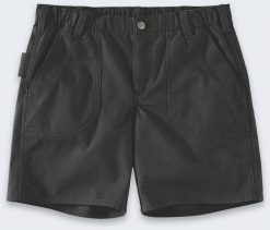 Spodenki Carhartt Rugged Flex Canvas Black. Brązowe szorty sportowe męskie Carhartt, bez wzorów, sportowe. Za 227.56 zł.