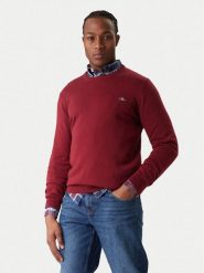 Gant Sweter 8030561 Czerwony Regular Fit. Czerwone kardigany męskie Gant, bez wzorów, z bawełny, bez kołnierzyka, bez ramiączek. Za 529.99 zł.