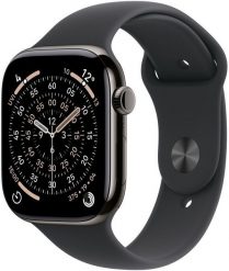 Smartwatch Apple Watch 11 GPS 42mm Slate Titanium Sport Band S/M Czarny (MEQT4MP-A). Czarne zegarki smartwatch Apple. Za 1,898.75 zł.