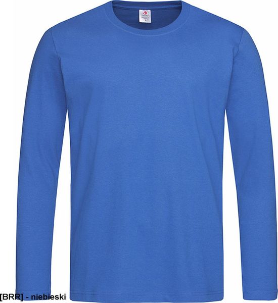 Stedman SST2500 - T-shirt męski z długim rękawem - niebieski S. Niebieskie koszulki męskie z długim rękawem Stedman, m, bez wzorów, bez kołnierzyka, bez ramiączek. Za 148.60 zł.
