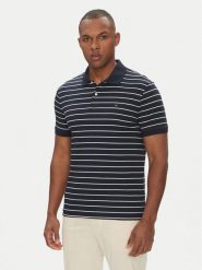 Tommy Hilfiger Polo MW0MW39994 Granatowy Regular Fit. Niebieskie koszulki polo męskie Tommy Hilfiger, m, bez wzorów, z bawełny, bez kołnierzyka, bez ramiączek. Za 249.99 zł.