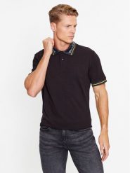 Versace Jeans Couture Polo 75GAGT13 Czarny Regular Fit. Czarne koszulki polo męskie Versace Jeans Couture, m, bez wzorów, z bawełny, bez kołnierzyka, bez ramiączek. Za 999.99 zł.