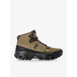 Buty turystyczne męskie On Running Cloudrock Mid WP. Zielone buty trekkingowe męskie On Running, bez wzorów, sportowe, bez obcasa, bez zapięcia. Za 928.99 zł.