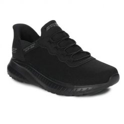 Buty treningowe męskie Skechers 118300BBK. Czarne buty treningowe męskie Skechers, bez wzorów, z materiału, bez zapięcia. Za 342.00 zł.
