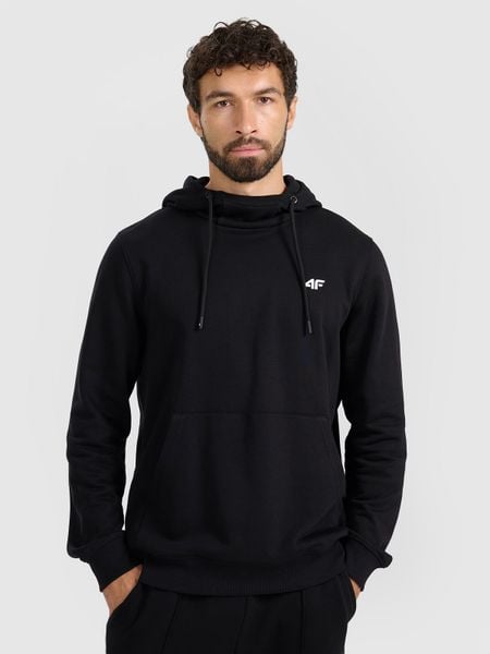 4F Bluza dresowa nierozpinana z kapturem męska - czarna 3XL. Czarne bluzy nierozpinane męskie 4f, m, bez wzorów, z dresówki, z kapturem. Za 159.99 zł.