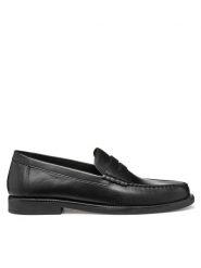 Geox Mokasyny U Recanati U55HVD 00043 C9999 Czarny. Czarne mokasyny męskie Geox, ze skóry, bez zapięcia. Za 369.99 zł.