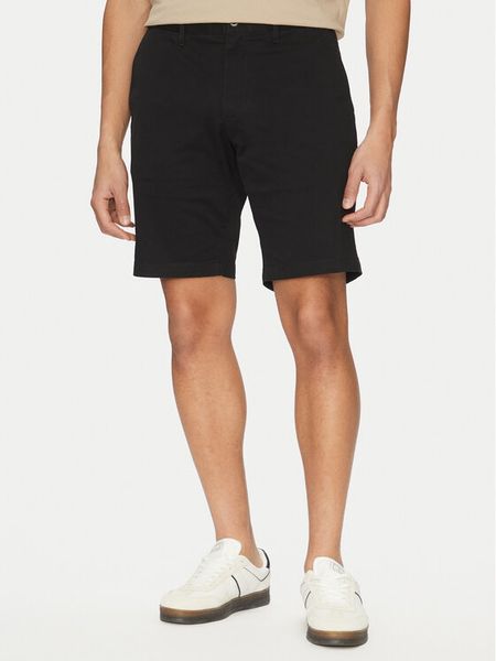Tommy Hilfiger Szorty materiałowe Harlem MW0MW23568 Czarny Regular Fit. Czarne szorty męskie Tommy Hilfiger, bez wzorów, z bawełny. Za 199.99 zł.