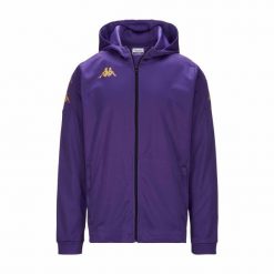 Kurtka z dresu Kappa Grevolo. Fioletowe kurtki męskie Kappa, bez wzorów, z dresówki, sportowe, bez ramiączek, bez kaptura. Za 285.50 zł.