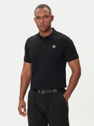 KARL LAGERFELD Polo 745006 554201 Czarny Regular Fit. Czarne koszulki polo męskie KARL LAGERFELD, m, bez wzorów, z bawełny, bez kołnierzyka, bez ramiączek. Za 539.99 zł.