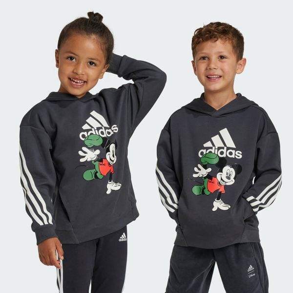 Bluza Disney Mickey Mouse. Białe bluzy nierozpinane męskie ADIDAS, bez wzorów, z materiału, sportowe, bez ramiączek, bez kaptura. W wyprzedaży za 176.85 zł.