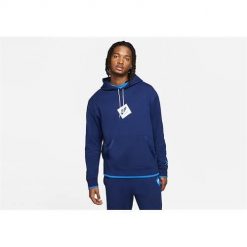 Bluza sportowa męska Nike Air Jordan Jumpman Classics. Niebieskie bluzy nierozpinane męskie Nike, m, bez wzorów, z kapturem. Za 391.00 zł.