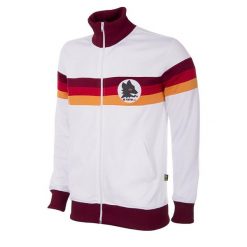 Kurtka/bluza piłkarska retro dla dorosłych - AS Roma 1981-82 - Biała. Białe bluzy nierozpinane męskie COPA FOOTBALL, m, bez wzorów, retro, bez ramiączek, bez kaptura. Za 425.18 zł.