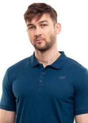 MĘSKA KOSZULKA POLO BAWEŁNIANA 4F M367 NA CODZIEŃ. Koszulki polo męskie 4f, m, bez wzorów, z bawełny, bez kołnierzyka, bez ramiączek. Za 39.00 zł.