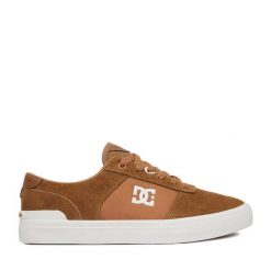 Tenisówki DC Shoes. Brązowe trampki męskie DC Shoes, bez wzorów, bez zapięcia. Za 249.99 zł.