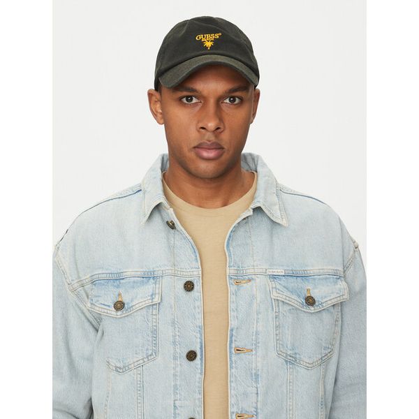 Czapka z daszkiem Guess. Czarne czapki męskie Guess, z aplikacjami. Za 69.99 zł.